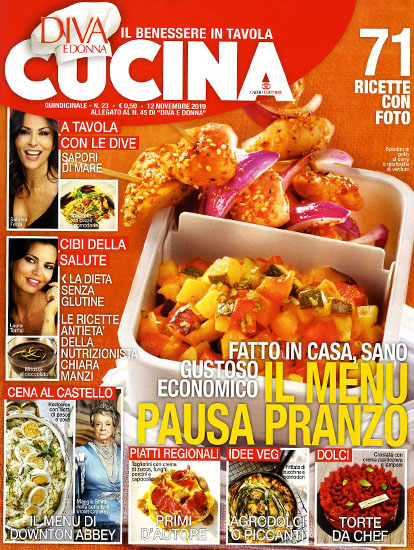 Diva Cucina n.23 del 12 novembre 2019 - allegato Diva e Donna n.45 - rassegna stampa - Prof. Nicola Sorrentino