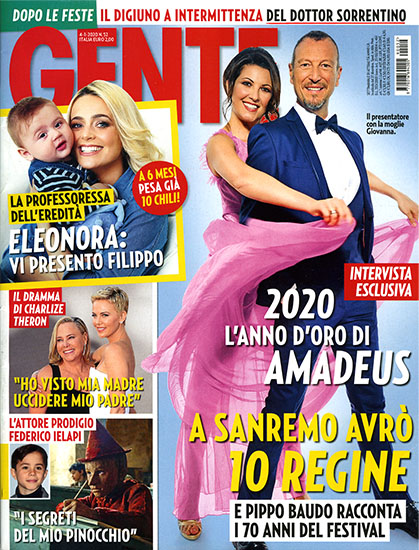 Gente n.52 del 4 gennaio 2020 - rassegna stampa - Prof. Nicola Sorrentino