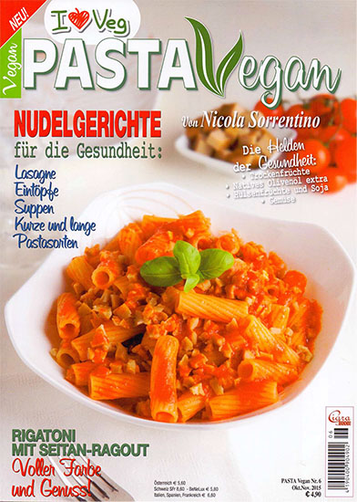 Pasta Vegan n.6 di ottobre/novembre 2015 - rassegna stampa - Prof. Nicola Sorrentino