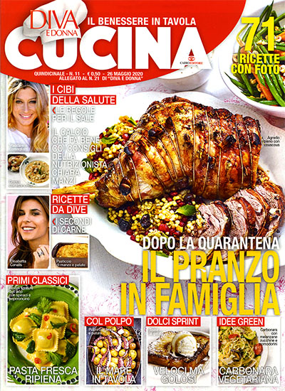 Diva Cucina n.11 del 26 maggio 2020 - allegato Diva e Donna n.21 - rassegna stampa - Prof. Nicola Sorrentino