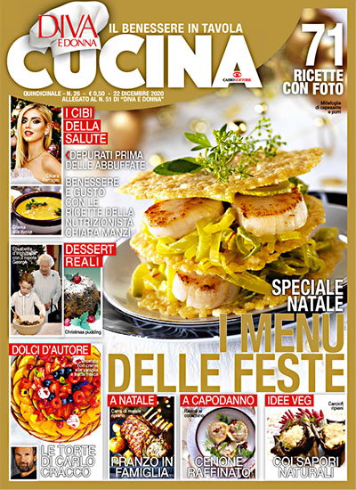 Diva Cucina n.26 del 22 dicembre 2020 - allegato Diva e Donna n.45 - rassegna stampa - Prof. Nicola Sorrentino