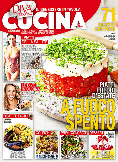 Diva Cucina n.18 dell'1 settembre 2020 - allegato Diva e Donna n.35 - rassegna stampa - Prof. Nicola Sorrentino