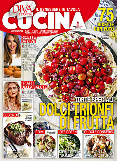 Diva Cucina n.20 del 29 settembre 2020 - allegato Diva e Donna n.39 - rassegna stampa - Prof. Nicola Sorrentino