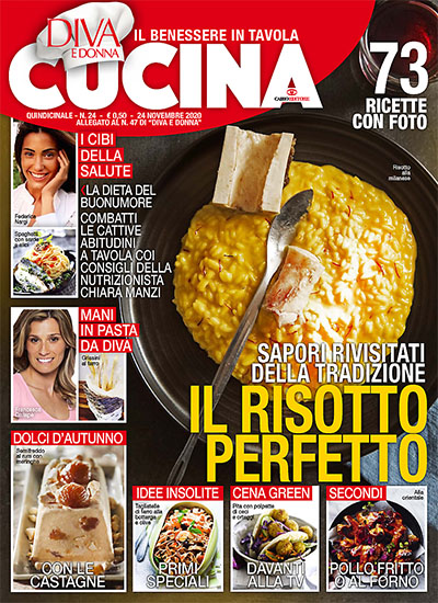 Diva Cucina n.24 del 24 novembre 2020 - allegato Diva e Donna n.47 - rassegna stampa - Prof. Nicola Sorrentino
