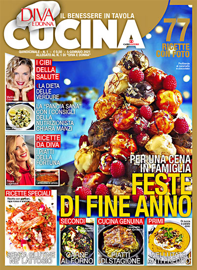 Diva Cucina n.1 del 5 gennaio 2021 - allegato Diva e Donna n.1 - rassegna stampa - Prof. Nicola Sorrentino