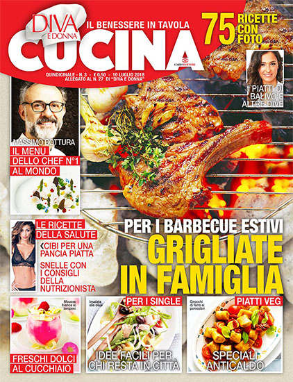 Diva Cucina n.3 del 10 luglio 2018 - allegato Diva e Donna n.27 - rassegna stampa - Prof. Nicola Sorrentino