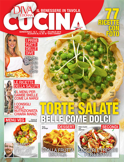 Diva Cucina n.4 del 24 luglio 2018 - allegato Diva e Donna n.29 - rassegna stampa - Prof. Nicola Sorrentino