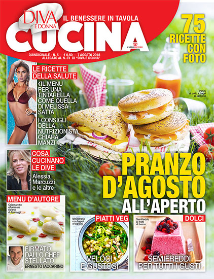 Diva Cucina n.5 del 7 agosto 2018 - allegato Diva e Donna n.31 - rassegna stampa - Prof. Nicola Sorrentino