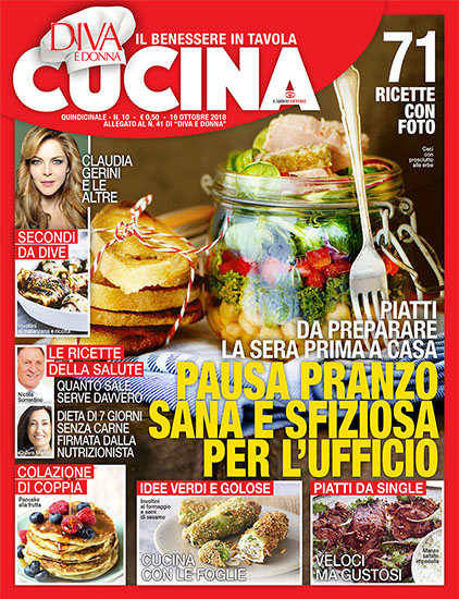 Diva Cucina n.10 del 16 ottobre 2018 - allegato Diva e Donna n.41 - rassegna stampa - Prof. Nicola Sorrentino