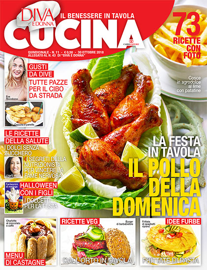 Diva Cucina n.11 del 30 ottobre 2018 - allegato Diva e Donna n.43 - rassegna stampa - Prof. Nicola Sorrentino