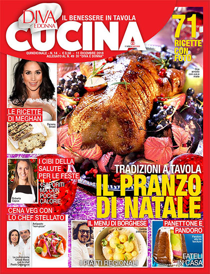 Diva Cucina n.14 dell'11 novembre 2018 - allegato Diva e Donna n.49 - rassegna stampa - Prof. Nicola Sorrentino