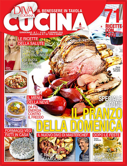 Diva Cucina n.1 dell'8 gennaio 2019 - allegato Diva e Donna n.1 - rassegna stampa - Prof. Nicola Sorrentino