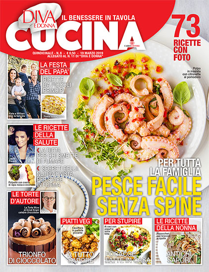 Diva Cucina n.6 del 19 marzo 2019 - allegato Diva e Donna n.11 - rassegna stampa - Prof. Nicola Sorrentino